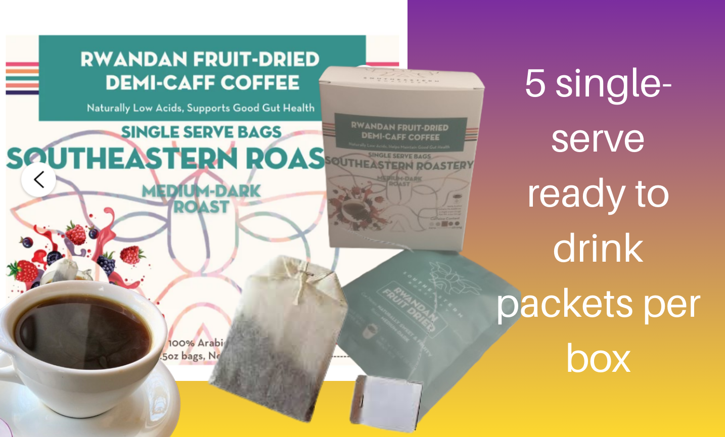 Sigma Mu Mu Chapter, Omega Psi Phi - 5-pack Single Serve Rwandan 1/2-Caff Coffee